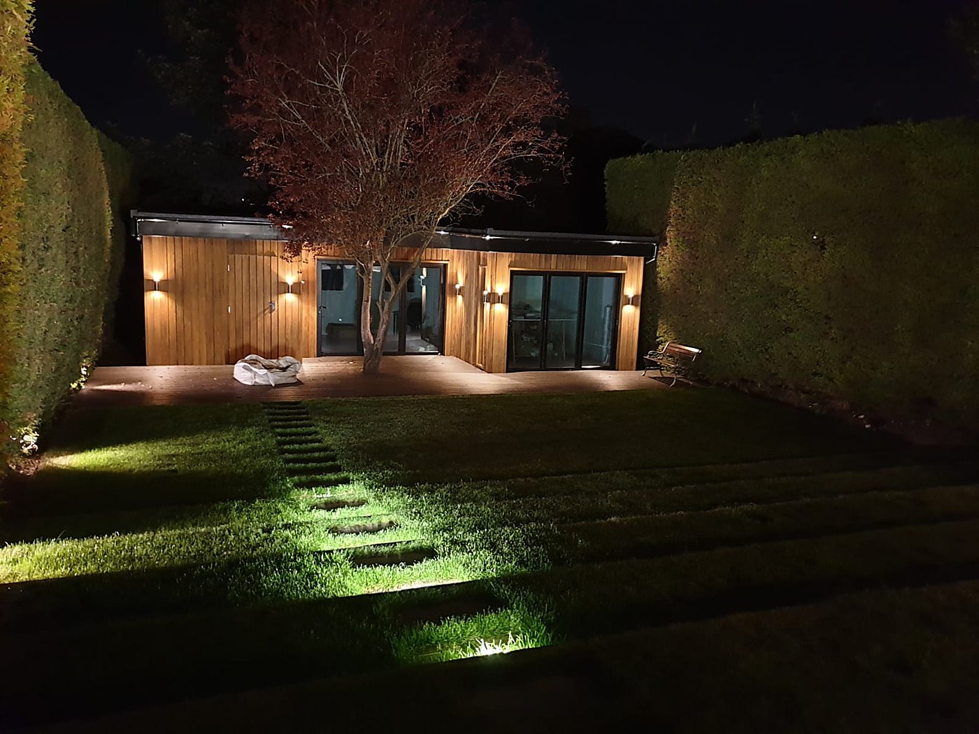 Garden studio wrapped around an existing tree, approved by Sutton Council